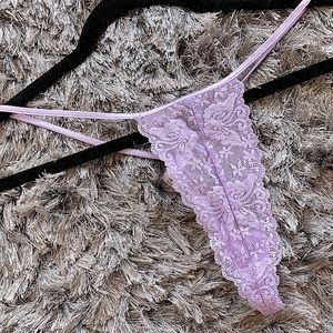 Purple Lace Thong